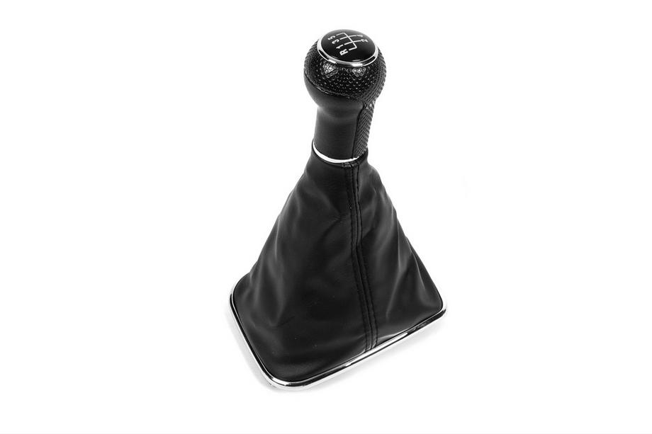 Volkswagen Bora 1998–2004 Pookknop en pookhoes (5-versnellingen, chromen frame) Image