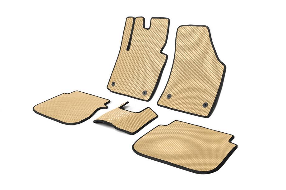 Volkswagen Caddy 2004–2010 EVA automatten (Beige) 5-delig, voor en achter (voor MAXI, 2 schuifdeuren) Foto 2