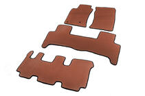 Toyota Land Cruiser Prado 120 2002–2009 EVA automatten voor interieur (3 rijen, bruin) foto 2