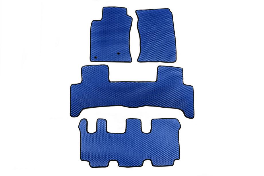 Toyota Land Cruiser Prado 120 2002–2009 EVA automatten (3 rijen, blauw) Image