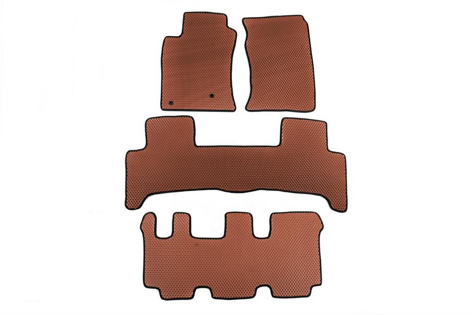 Lexus GX470 2002–2009 EVA automatten voor interieur (3 rijen, bruin) Image