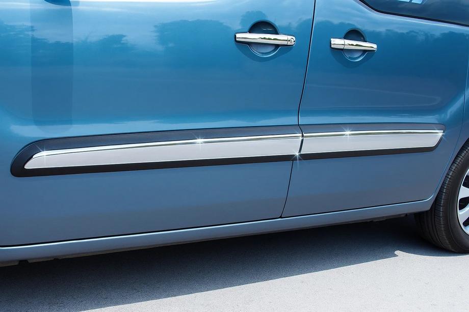 Peugeot Partner Tepee 2008–2018 Deurstrip (set van 4, RVS) OmsaLine - Italiaans roestvrij staal Image