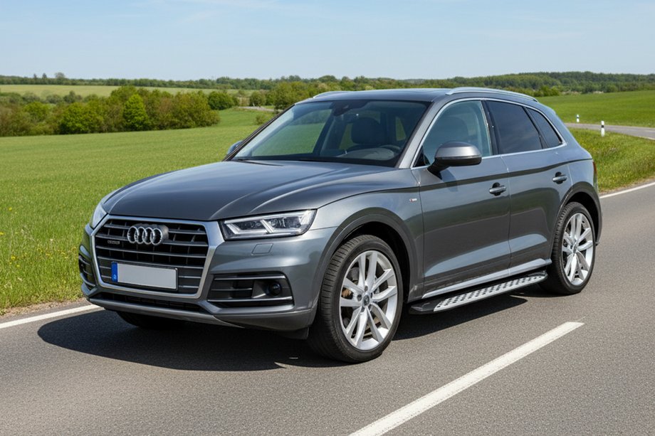 Audi Q5 2017–2025 Side steps Shining V1 (2 st., aluminium) Image