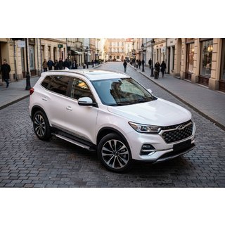 Side steps Allmond Grey (2 stuks, aluminium) Chery Tiggo 7 2020– foto 1