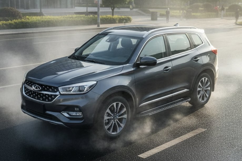 Chery Tiggo 8 2017– Bosphorus Grey zijsteps (set van 2, aluminium) Image