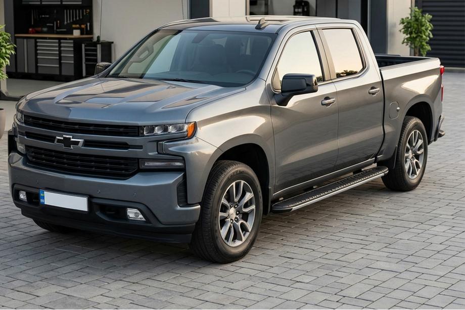 Chevrolet Silverado 2019– Bosphorus Grey zijsteps (set van 2, aluminium) Image