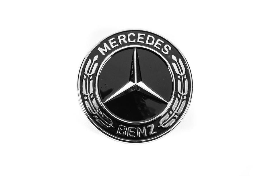 Mercedes-Benz Afdekdop i.p.v. embleem op motorkap Mercedes (zwart, 57 mm) Foto 2