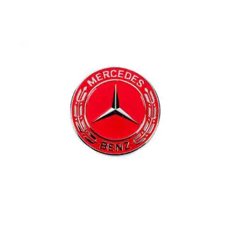 Embleem-afdekdop voor motorkap Mercedes (rood, 57 mm) foto 1