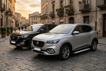 MG HS 2018– Side steps Shining V1 (2 st., aluminium) foto 1