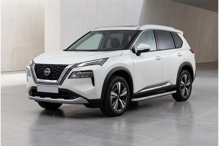 Nissan X-trail T33/Rogue 2022– Side steps Tayga Grey (2 stuks, aluminium) Foto 1