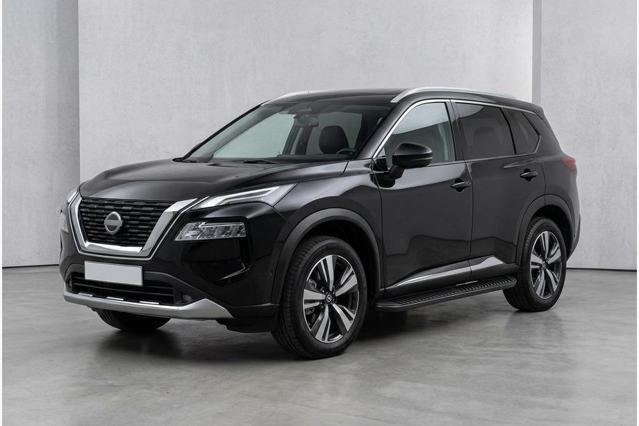 Nissan X-trail T33/Rogue 2022– Tayga Black zijtreden (set van 2, aluminium) Foto 1