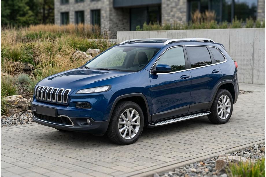 Jeep Cherokee KL 2013– Side steps Shining V1 (2 st., aluminium) Image