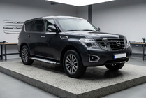 Nissan Armada 2016–2024 Side steps Allmond Grey (set van 2, aluminium) foto 1