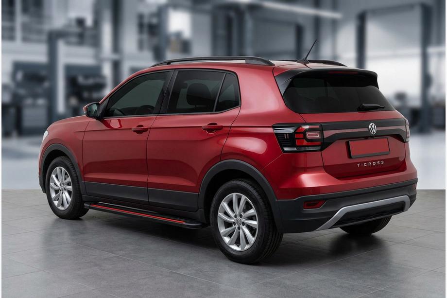 Volkswagen T-Cross 2019– Side steps Maya Red (2 stuks, aluminium) Foto 1