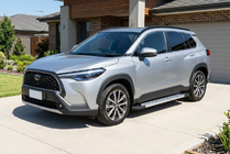 Toyota Corolla Cross 2020– Zijdrempels Vision New Grey (set van 2, aluminium) foto 1