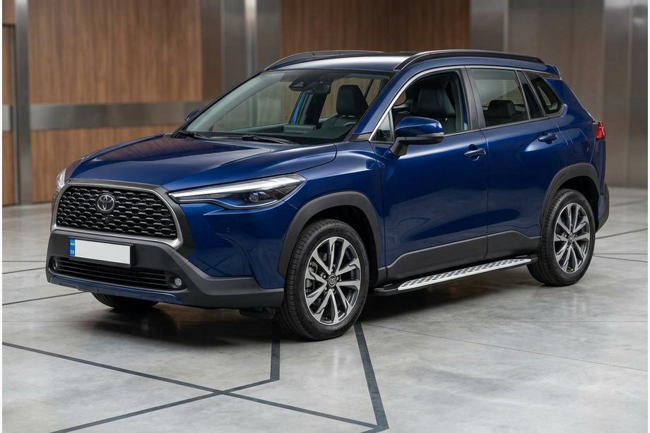 Toyota Corolla Cross 2020– Side steps Shining V1 (2 st., aluminium) Image