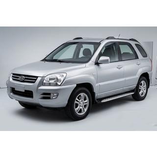 Side steps Shining V1 (2 st., aluminium) Kia Sportage 2004–2010 foto 1