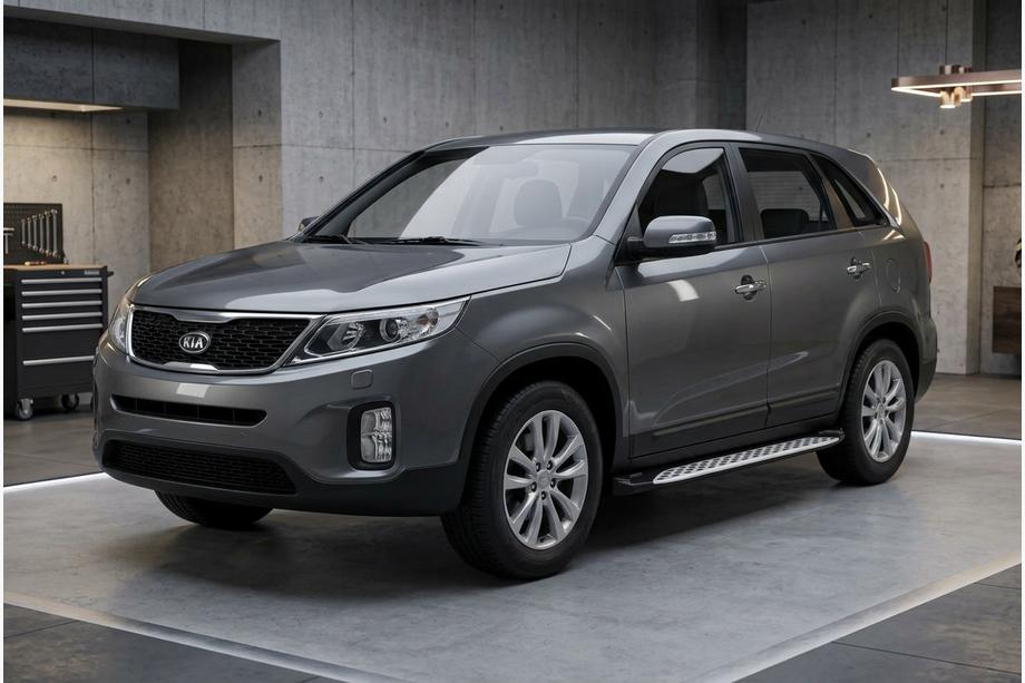 Kia Sorento II XM 2009–2014 Side steps Shining V1 (2 st., aluminium) Image