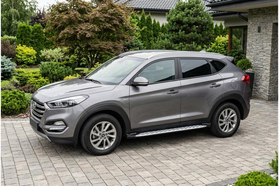 Hyundai Tucson TL 2016–2021 Side steps Shining V1 (2 st., aluminium) Image