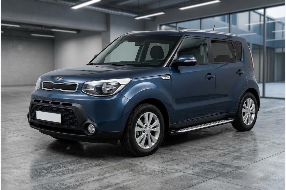 Kia Soul II 2013–2018 Side steps Shining V1 (2 st., aluminium) Foto 1