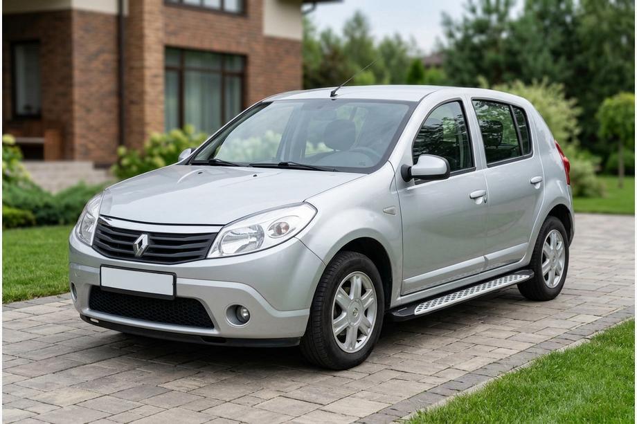 Dacia Sandero 2007–2013 Side steps Shining V1 (2 st., aluminium) Foto 1