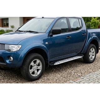 Side steps Shining V1 (2 st., aluminium) Mitsubishi L200 2006–2015 foto 1