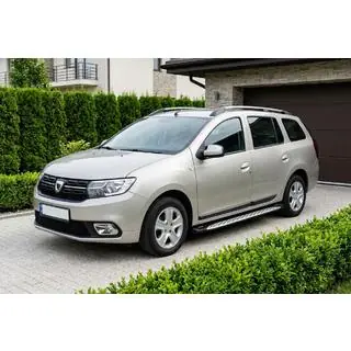 Side steps Shining V1 (2 st., aluminium) Renault Logan MCV 2013–2022 foto 1