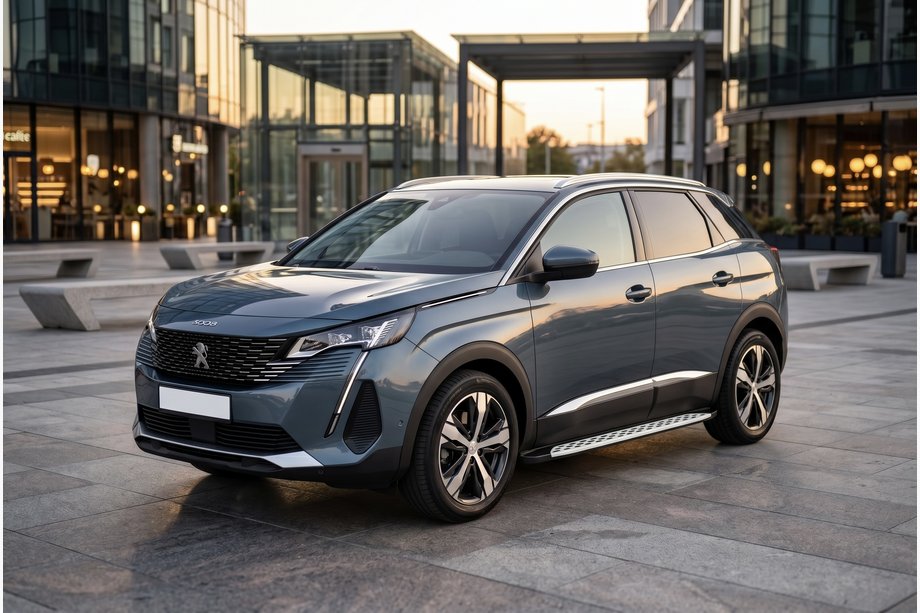 Peugeot 3008 2016–2023 Side steps Shining V1 (2 st., aluminium) Image