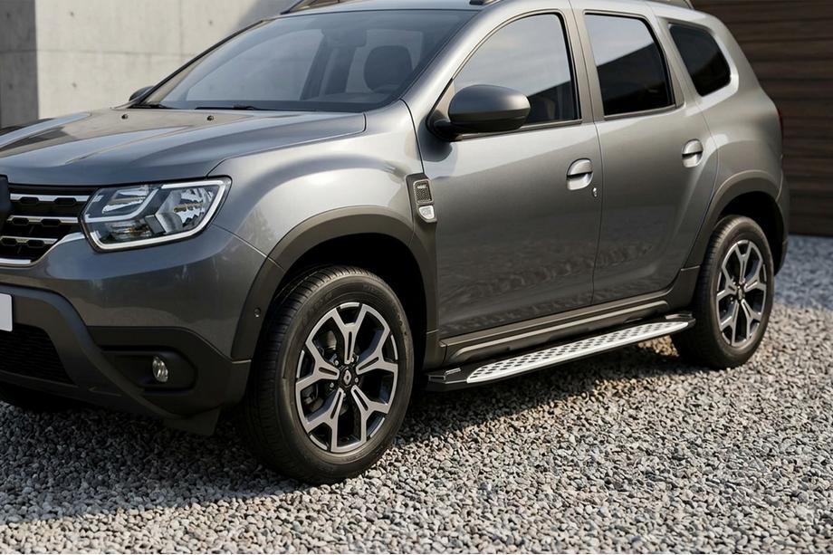 Renault Duster 2018–2024 Side steps Shining V1 (2 st., aluminium) Image