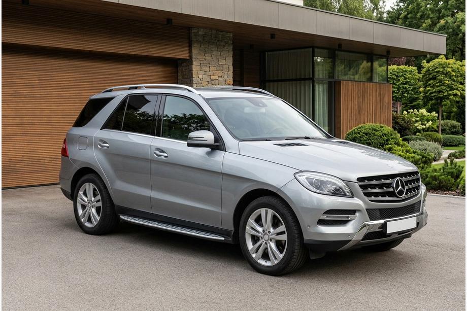 Mercedes GLE/ML-klasse W166 2011–2018 Side steps Shining V1 (2 st., aluminium) Image