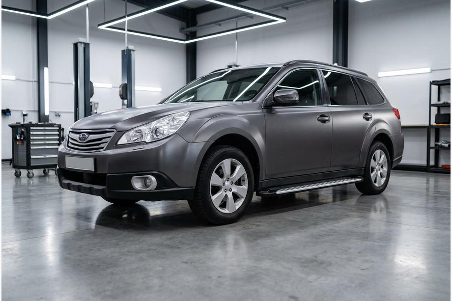 Subaru Outback 2009–2014 Side steps Shining V1 (2 st., aluminium) Image