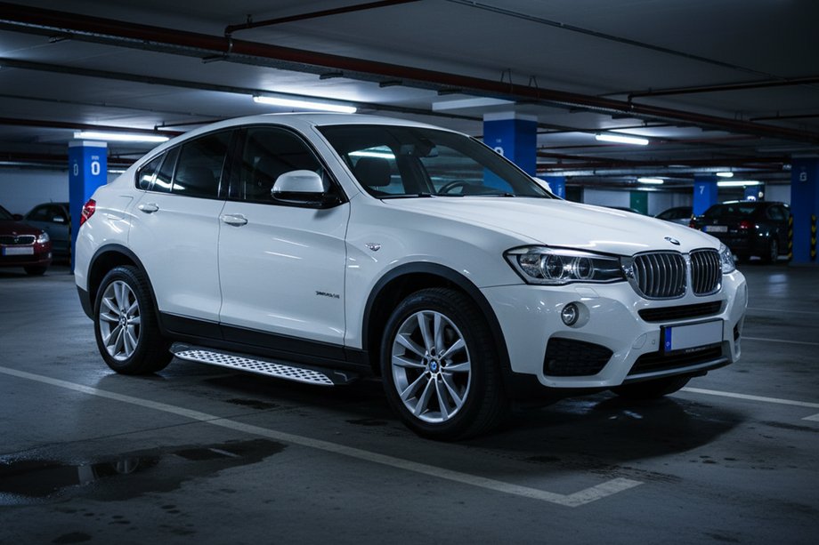 BMW X4 F26 2014–2018 Side steps Shining V1 (2 st., aluminium) Image