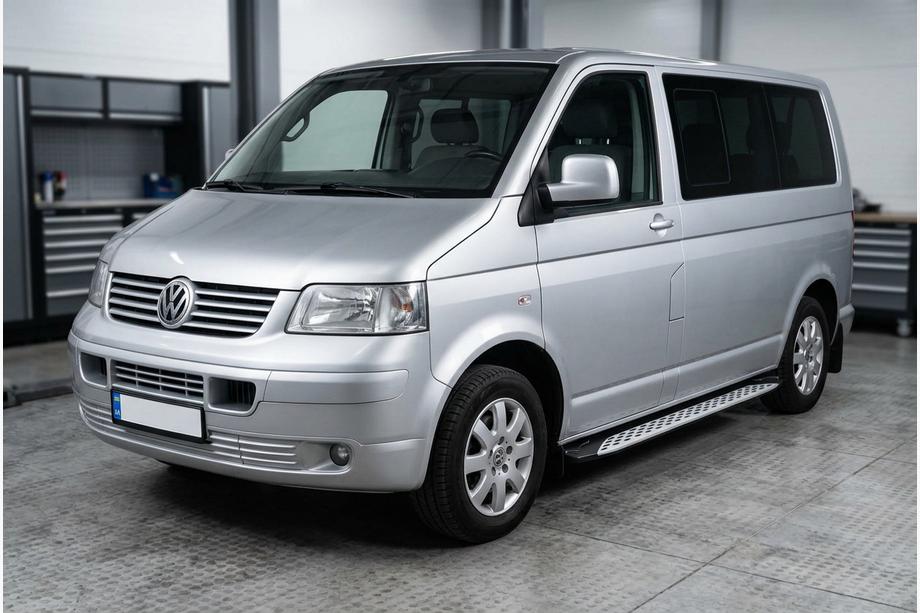 Volkswagen T5 Transporter 2003–2010 Side steps Shining V1 (2 st., aluminium) Image