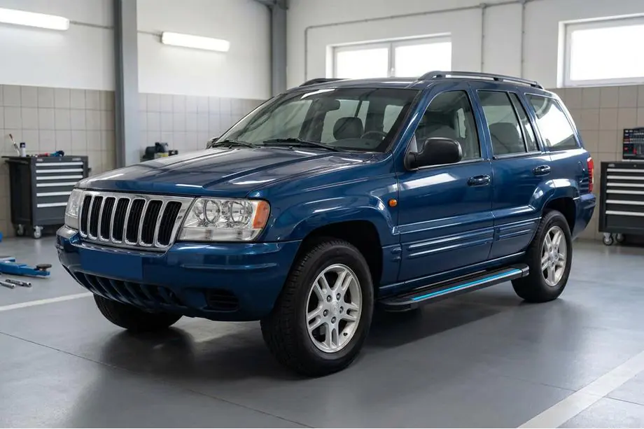 Jeep Grand Cherokee WJ 1999–2004 Maya Blue zijtreden (2 stuks, aluminium) Image