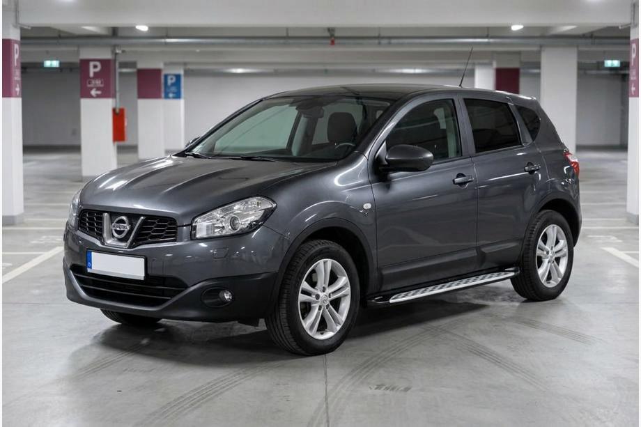 Nissan Qashqai 2010–2014 Side steps Shining V1 (2 st., aluminium) Korte wielbasis Image