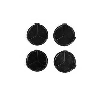 Naafdoppen 71/74 mm zonder ring (4 stuks, hoogglans zwart) foto 3