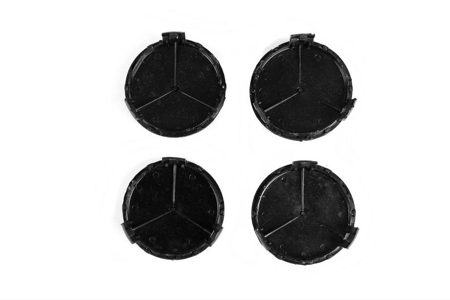 Mercedes-Benz Naafdoppen 71/74 mm zonder ring (4 stuks, hoogglans zwart) Foto 3