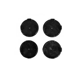 Velgnaafdoppen 71/74 mm zonder ring (set van 4, zwart met chromen logo) foto 3