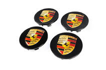 Porsche Naafdoppen voor velgen 76/71 mm zwart (4 st.) foto 1
