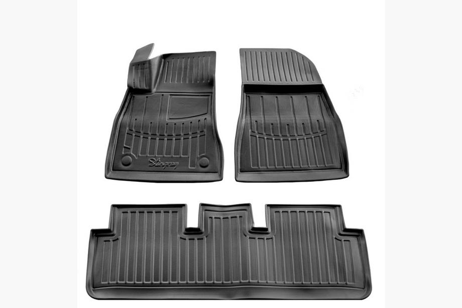 Tesla Model 3 2017– Stingray 3D rubberen interieurmatten (Highland 2023-, 3 stuks) Image