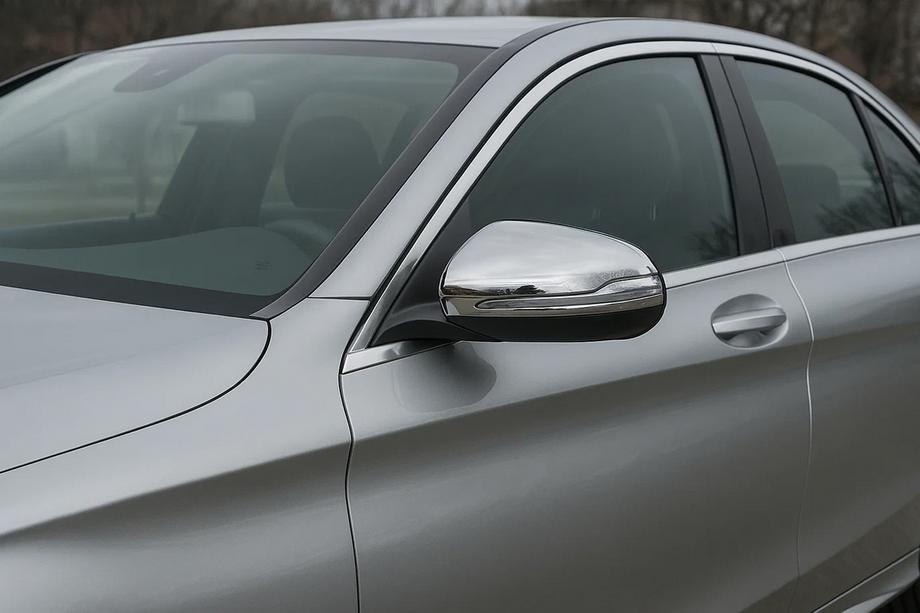 Mercedes C-klasse W205 2014–2021 RVS spiegelkappen (2 stuks) Image