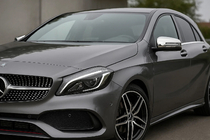 Mercedes A-Klasse W176 2012–2018 RVS spiegelkappen (2 stuks) foto 1