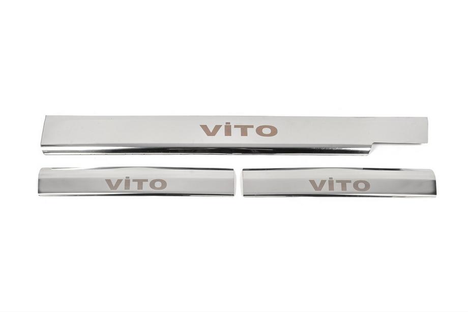 Mercedes Vito W638 1996–2003 Carmos V1 interieur instaplijsten (3 stuks, RVS) Foto 3