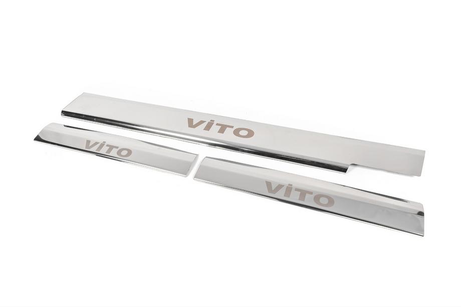 Mercedes Vito W638 1996–2003 Carmos V1 interieur instaplijsten (3 stuks, RVS) Foto 4