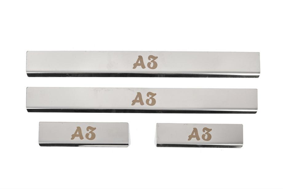 Audi A3 2012–2020 Dorpellijst set (4 stuks, RVS) Image