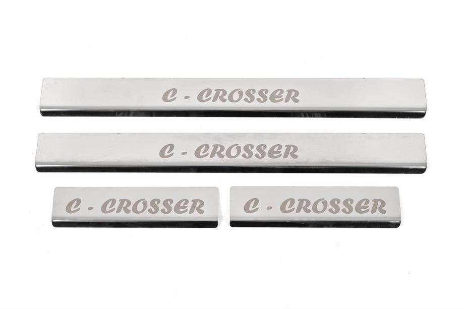Citroen C-Crosser 2007–2013 Dorpellijst set (4 stuks, RVS) Foto 3