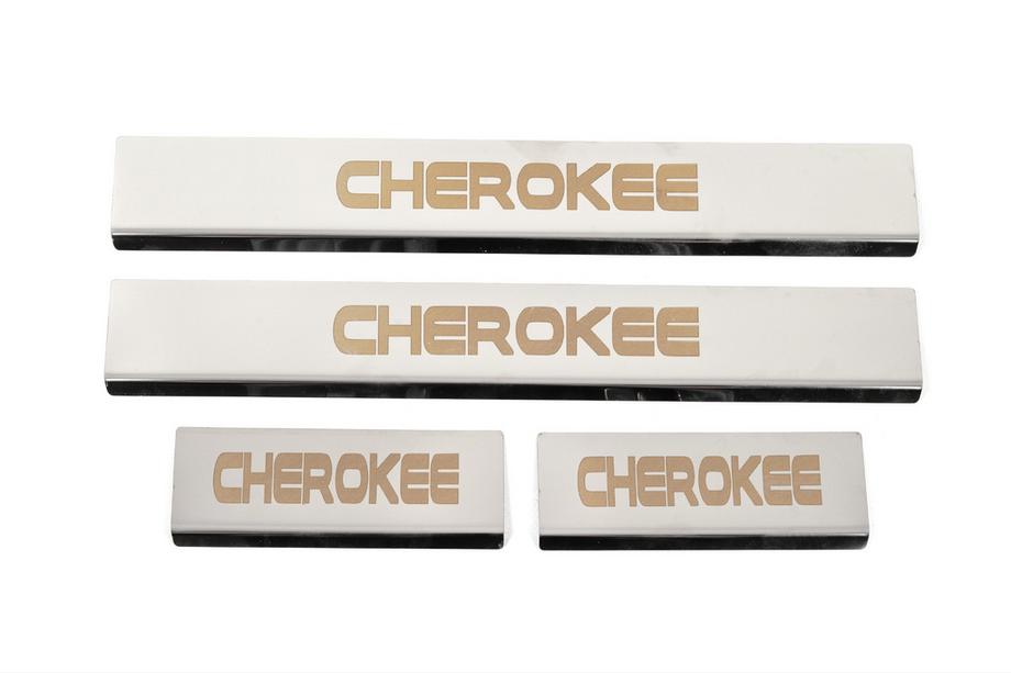 Jeep Grand Cherokee WK2 2010–2021 Dorpellijsten V-2 (4 stuks, RVS) Foto 1