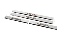 Nissan Navara 2006–2015 Dorpellijst set (4 stuks, RVS) foto 2