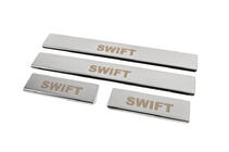 Suzuki Swift 2005–2010 RVS instaplijsten (4 stuks) foto 2
