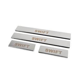 RVS instaplijsten (4 stuks) Suzuki Swift 2005–2010 foto 2